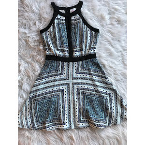 Parker Nika silk keyhole mini dress